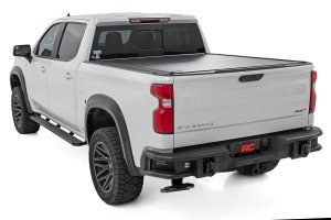 Chevrolet Silverado 1500 Rear Bumper - Rough Country - Tubular, LED - Textured Black - '19-'25